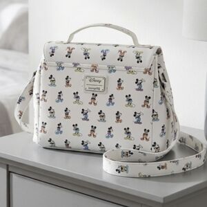 NEW Loungefly Disney Mickey Mouse Pastel All-Over Print Crossbody Bag